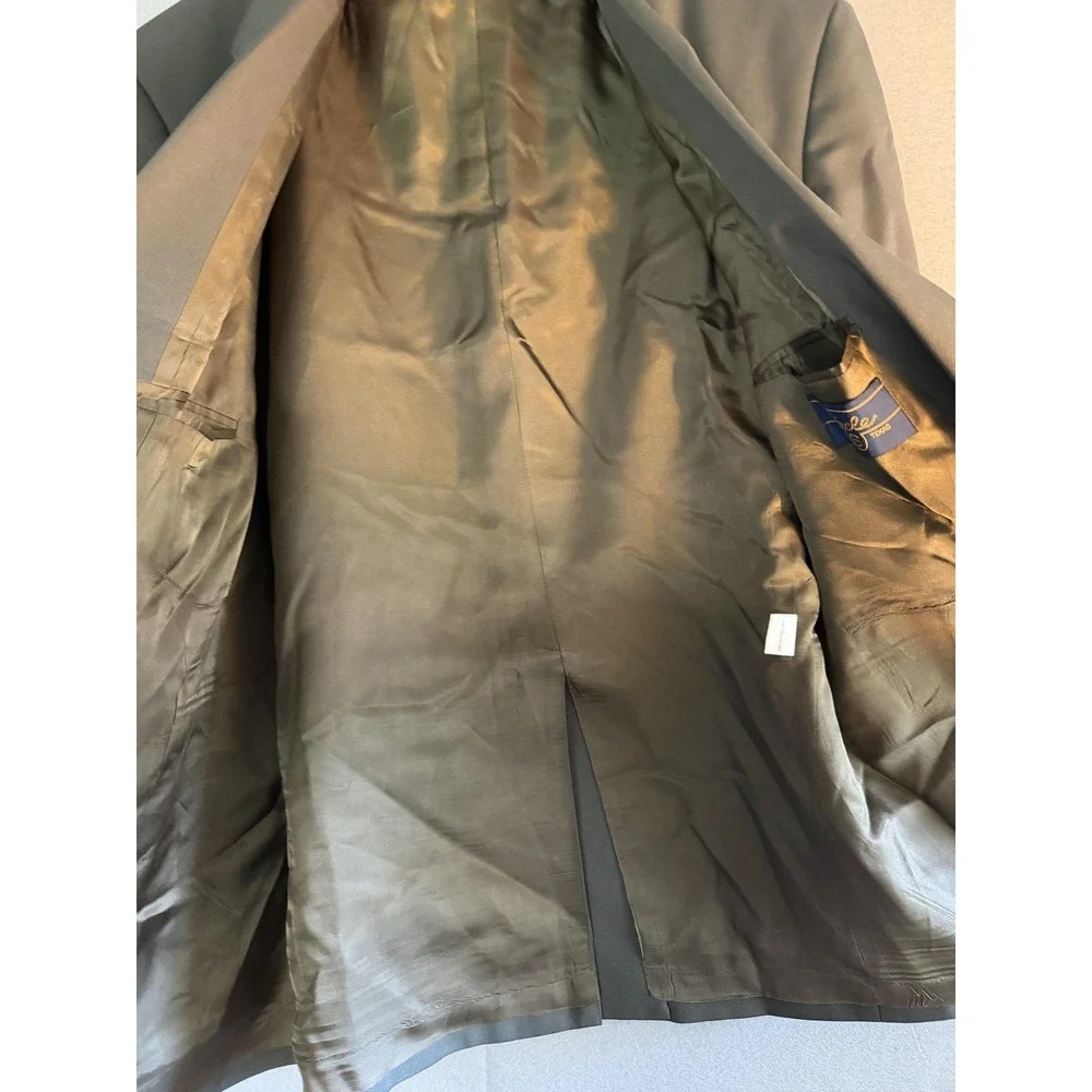Circle S Western Blazer Sport Coat Mens 46R Gray Polyester Cowboy Jacket Classic